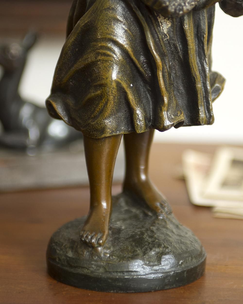 アンティーク ブロンズ像.少女 | Antiques Knock