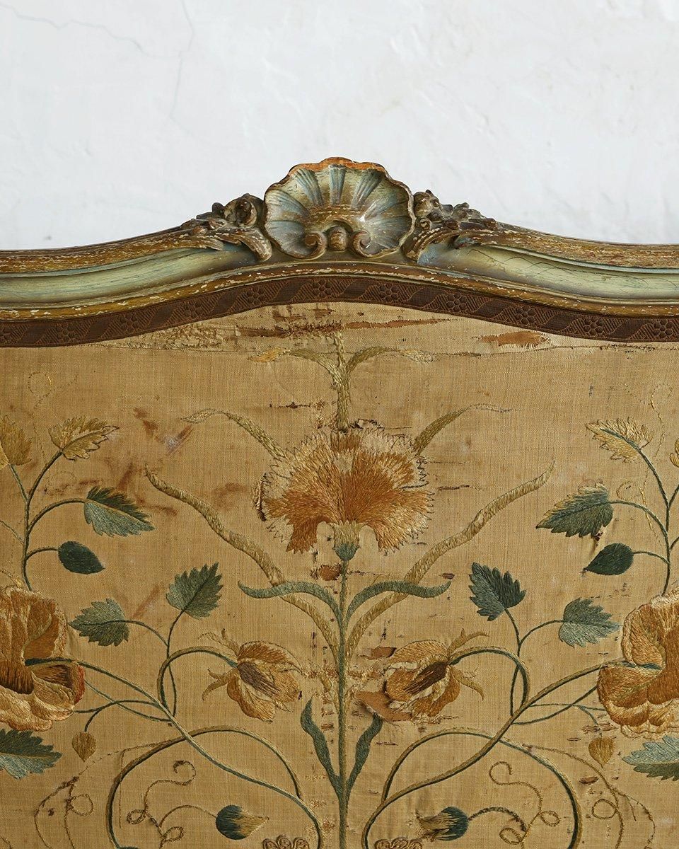 フランスアンティーク ファブリック パーテーション (フォールディング