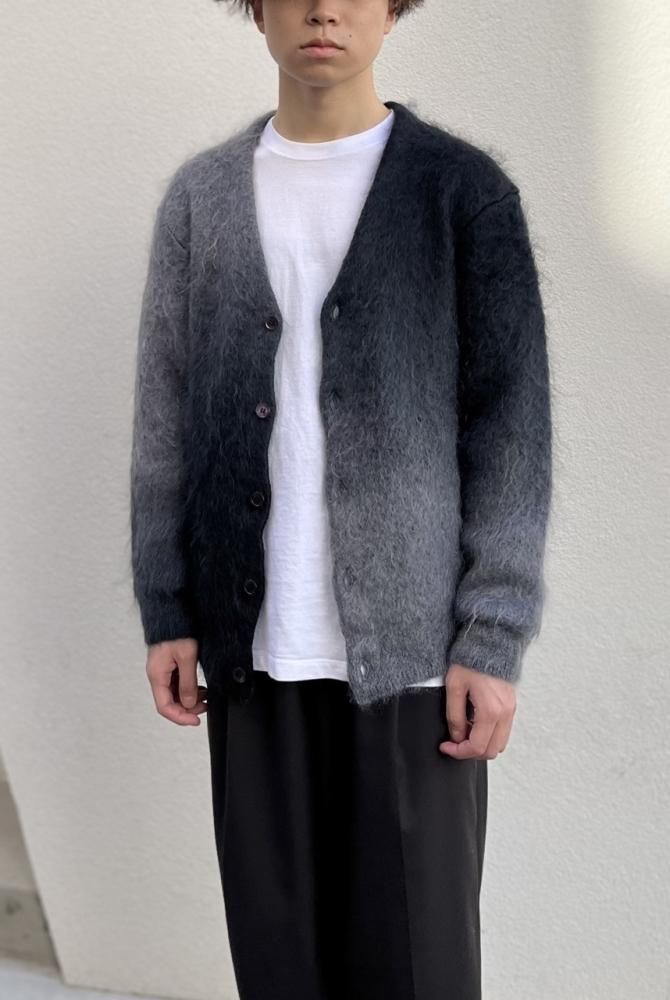 US2376 - Gradation Mohair Cardigan(BLACK) - H-L