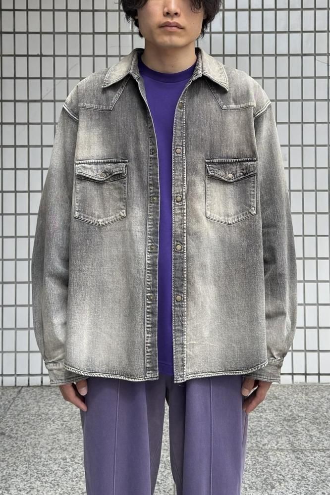 DENIM WESTERN SHIRT(BLACK) - H-L