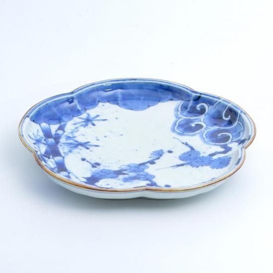 松竹梅 花型8寸皿 | 福泉窯 - 有田焼のまるぶんオンラインストア