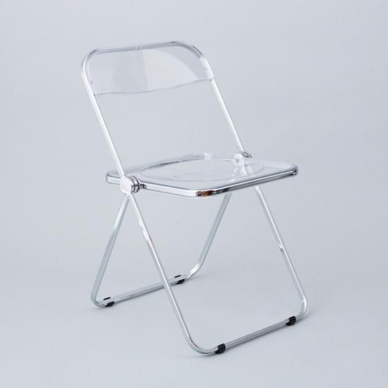 Plia Chair (Clear / Chrome) - NICK WHITE