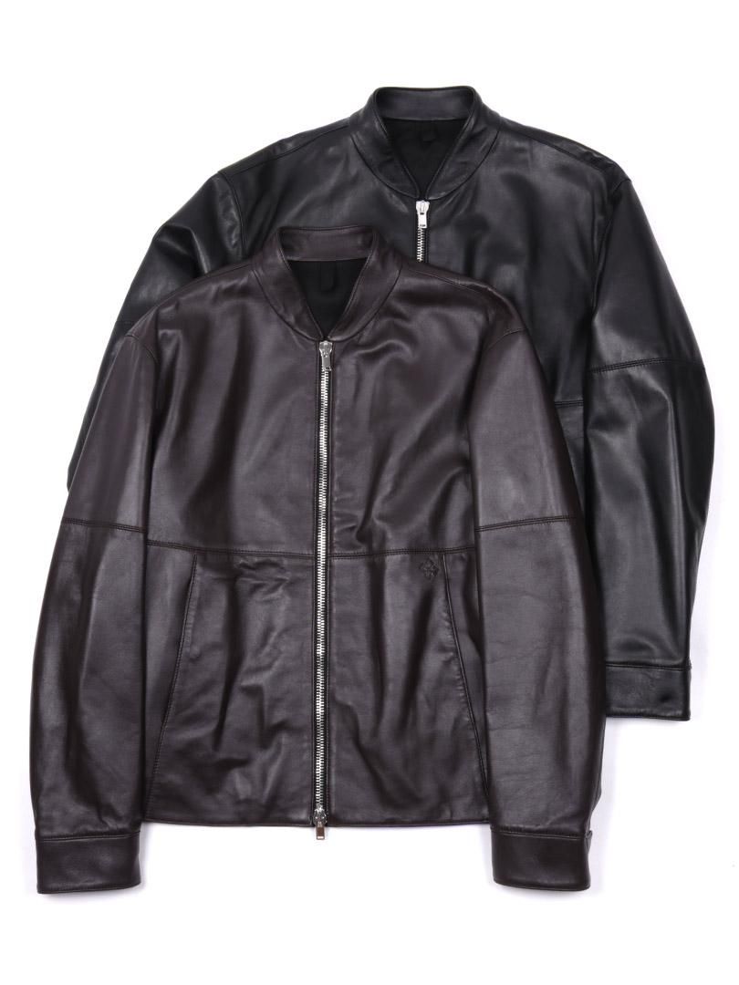 レザーセミダブルライダースジャケット JOSEPH NAPPA CERATA｜EMMETI