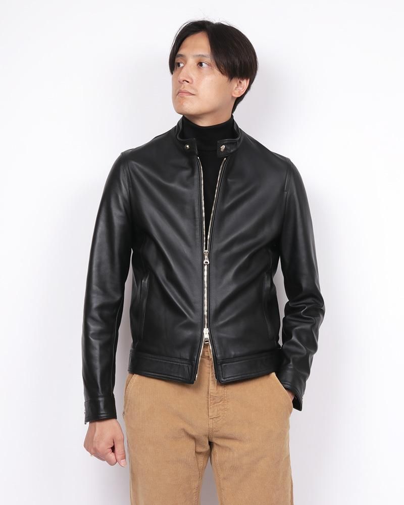 レザーシングルライダースジャケット JURI GOLD｜EMMETI 正規取扱店