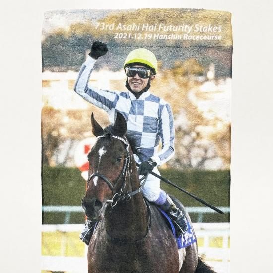 朝日杯FS】フェイスタオル ドウデュース/オリジナル競馬グッズ