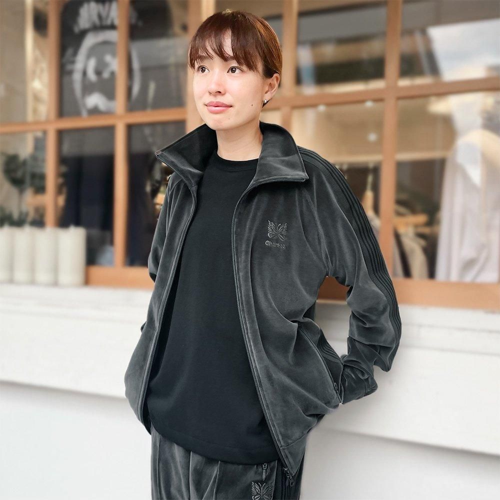 Needles（ニードルズ）〉 別注 Velour Track Jacket - Charcoal TOKYO