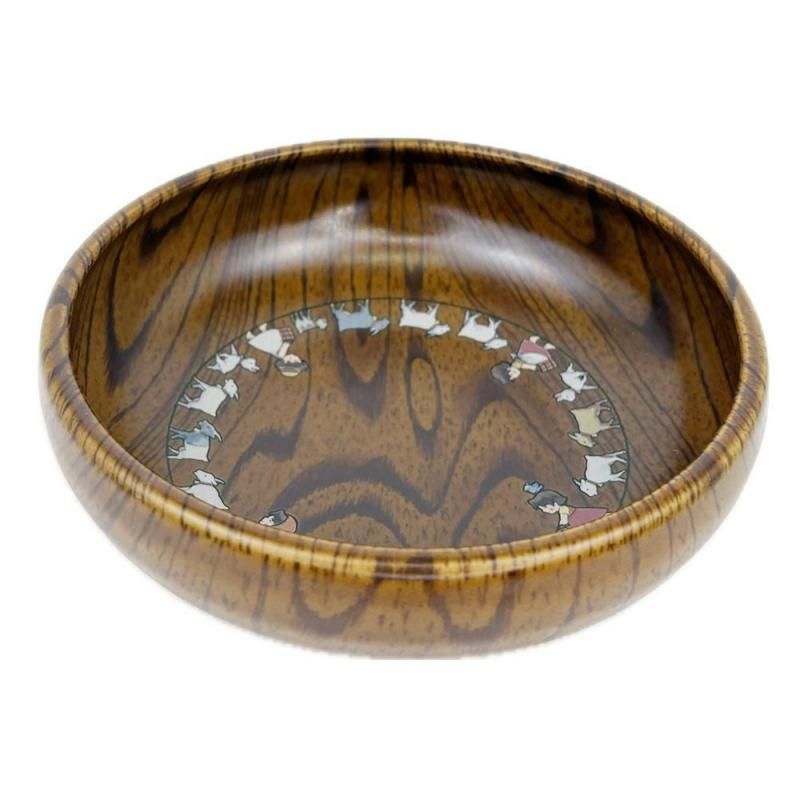 木目陶器ボウル 三郷陶器 まっててこごらん四季柄 ガラス ハイジ