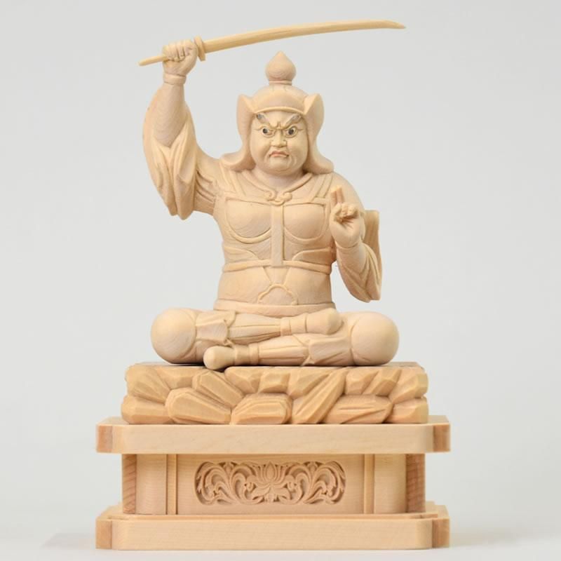 桧木能勢妙見菩薩座像 坐2.5寸