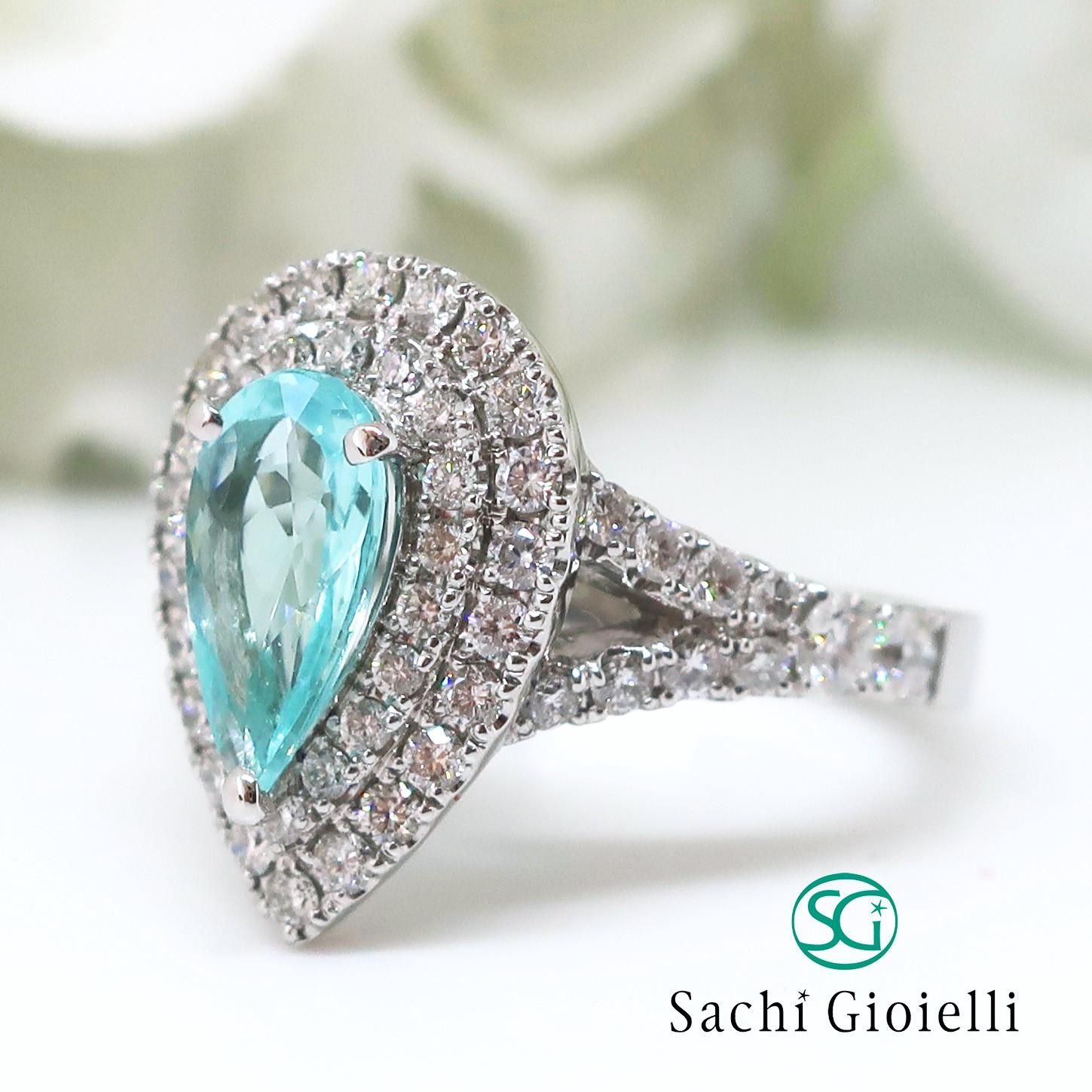 0.915ctパライバトルマリンリング PT950 - ジュエリーサロン サチ