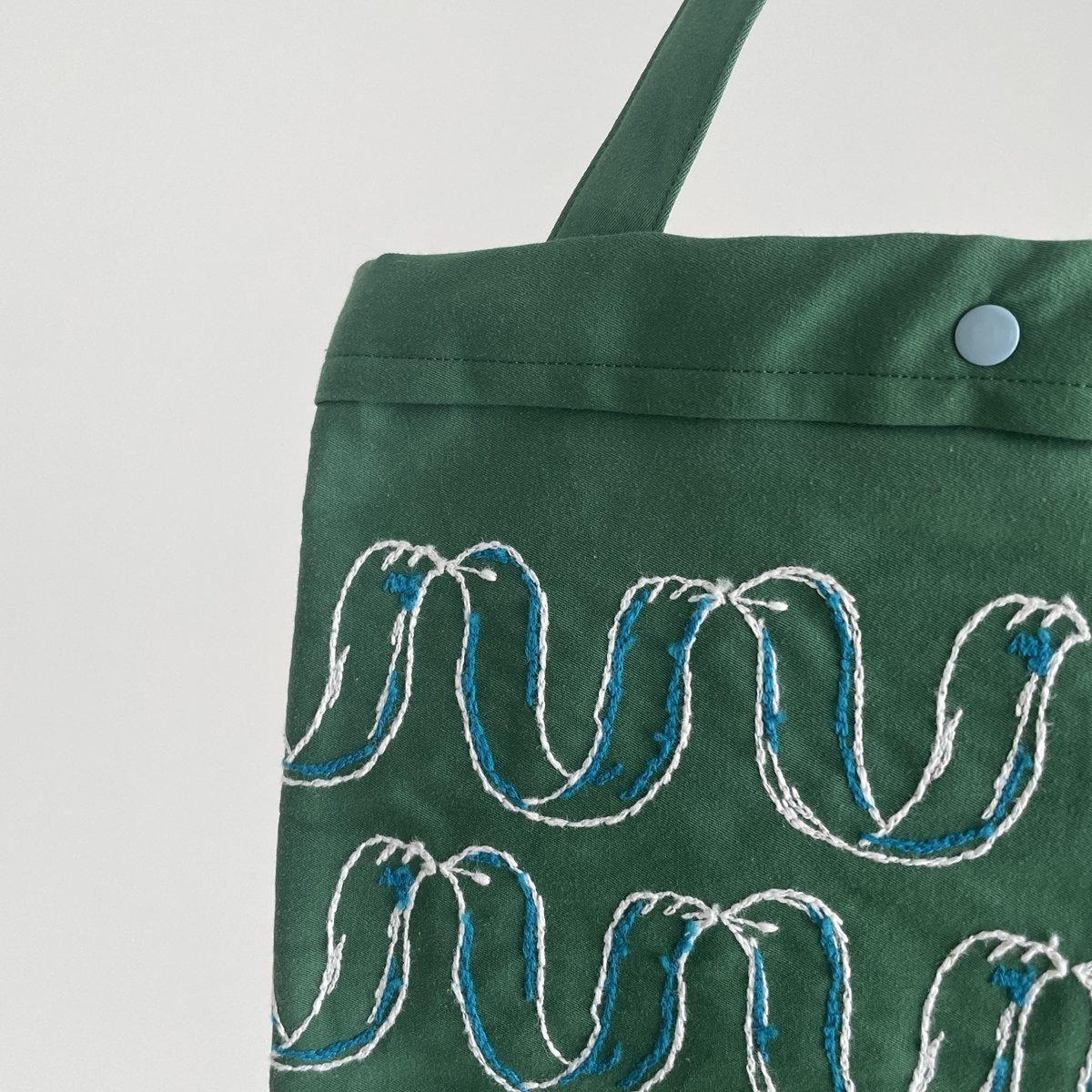 mina perhonen ribbon bird(リボンバード) 巾着バック(小)/YS7947P*BG