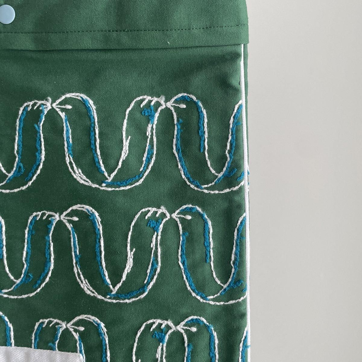 mina perhonen ribbon bird(リボンバード) 巾着バック(小)/YS7947P*BG