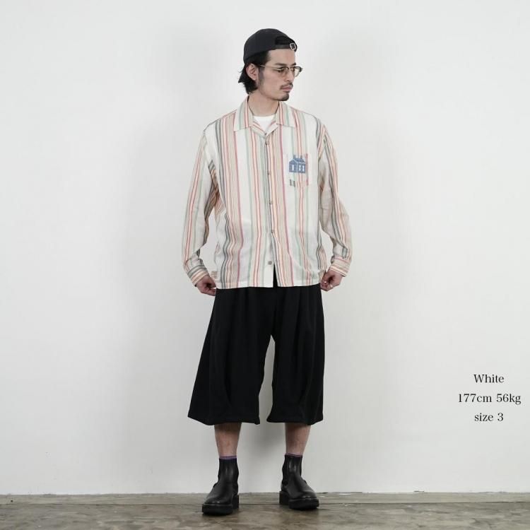 コッキ KHOKI 26ss ハンドエンブロイダードストライプシャツ Hand