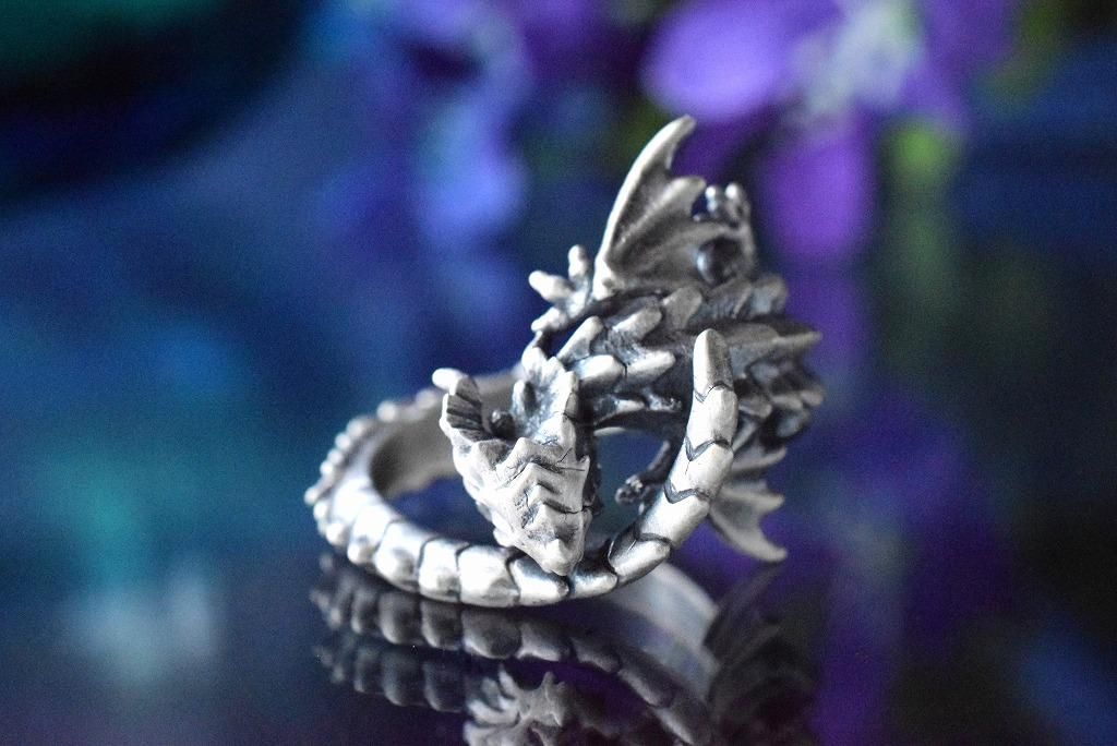 林檎屋】「尻尾を噛むドラゴン」シルバーリング《受注制作/納期約1ヶ月