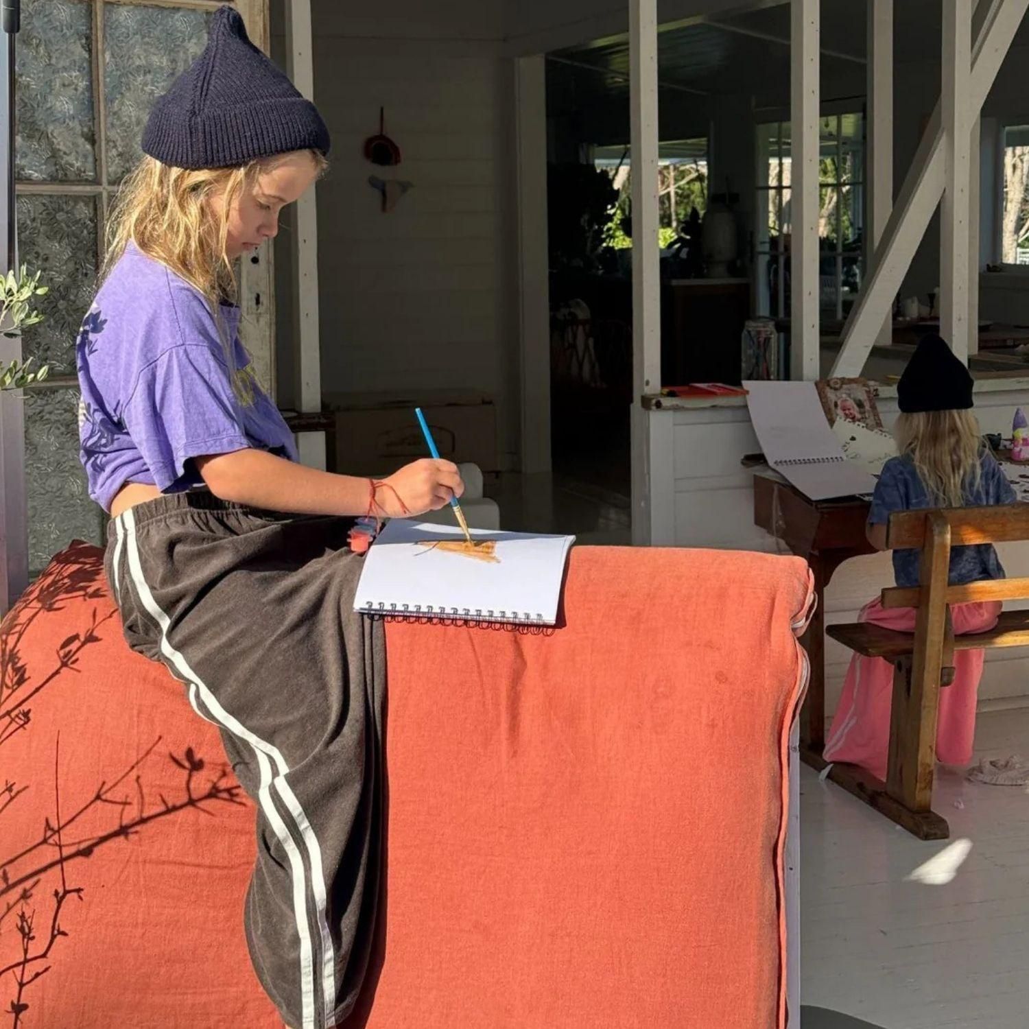 ZIGGY ZAZA twin stripe terry pant - rock - BOLO