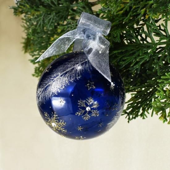 クリスマスガラス細工｜ステンドオーナメント：リヒト ミッドナイト