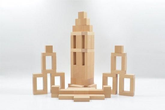 45mm基尺】45-3 直方体80個 立方体20個のセット - 小さな大工さん