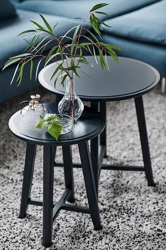 IKEA イケア ネストテーブル2点セット ブラック 黒 z10353058 KRAGSTA