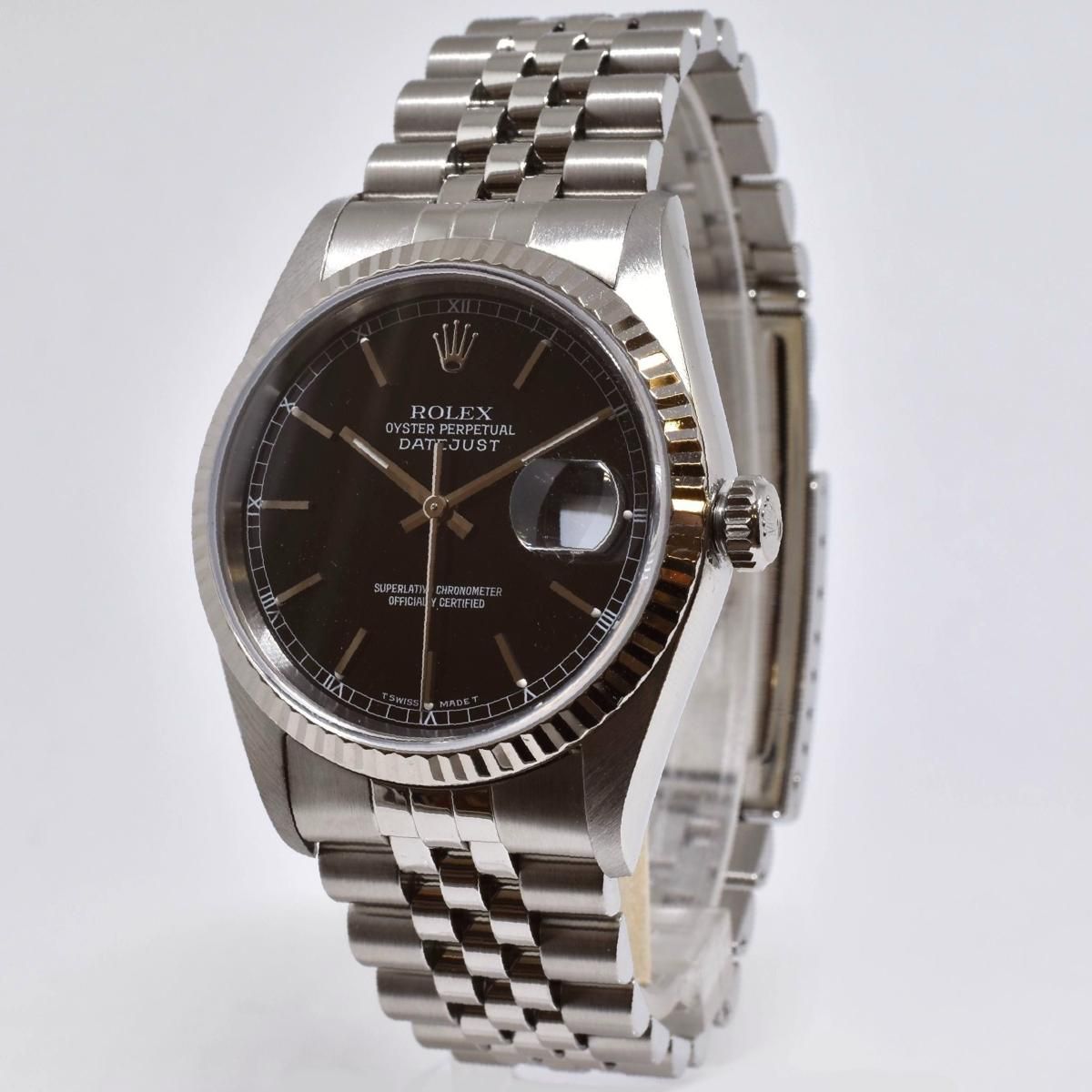 ロレックス デイトジャスト 16234 黒 T番 ☆腕時計 自動巻き ROLEX