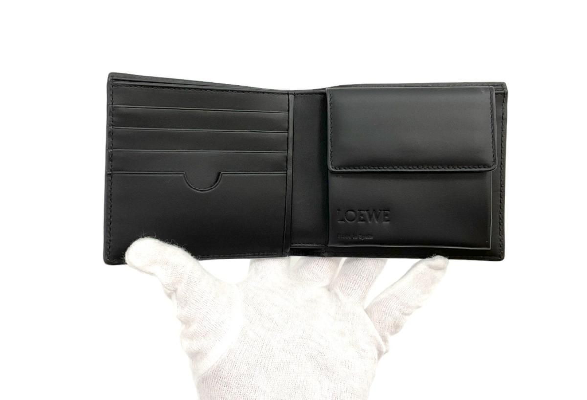 LOEWE/ロエベ/折財布/バイフォールド/コインウォレット/ネイビー