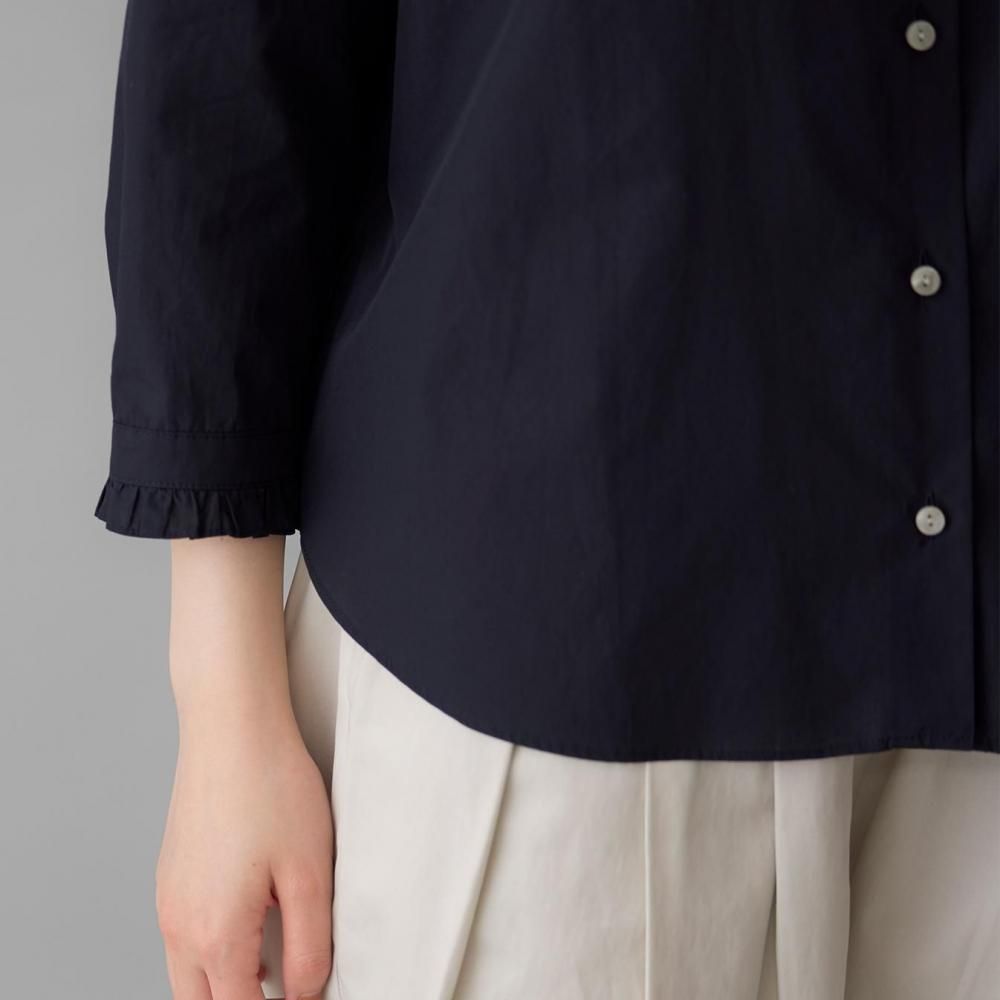 フリルカラーブラウス | 100/1ブロード - STAMPS ONLINE STORE