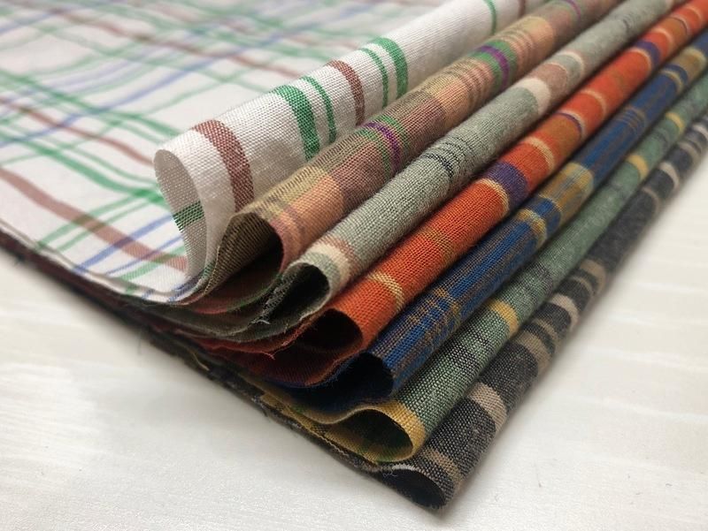 コットンマドラスチェック | 洗い晒し風 - mulberry fabric