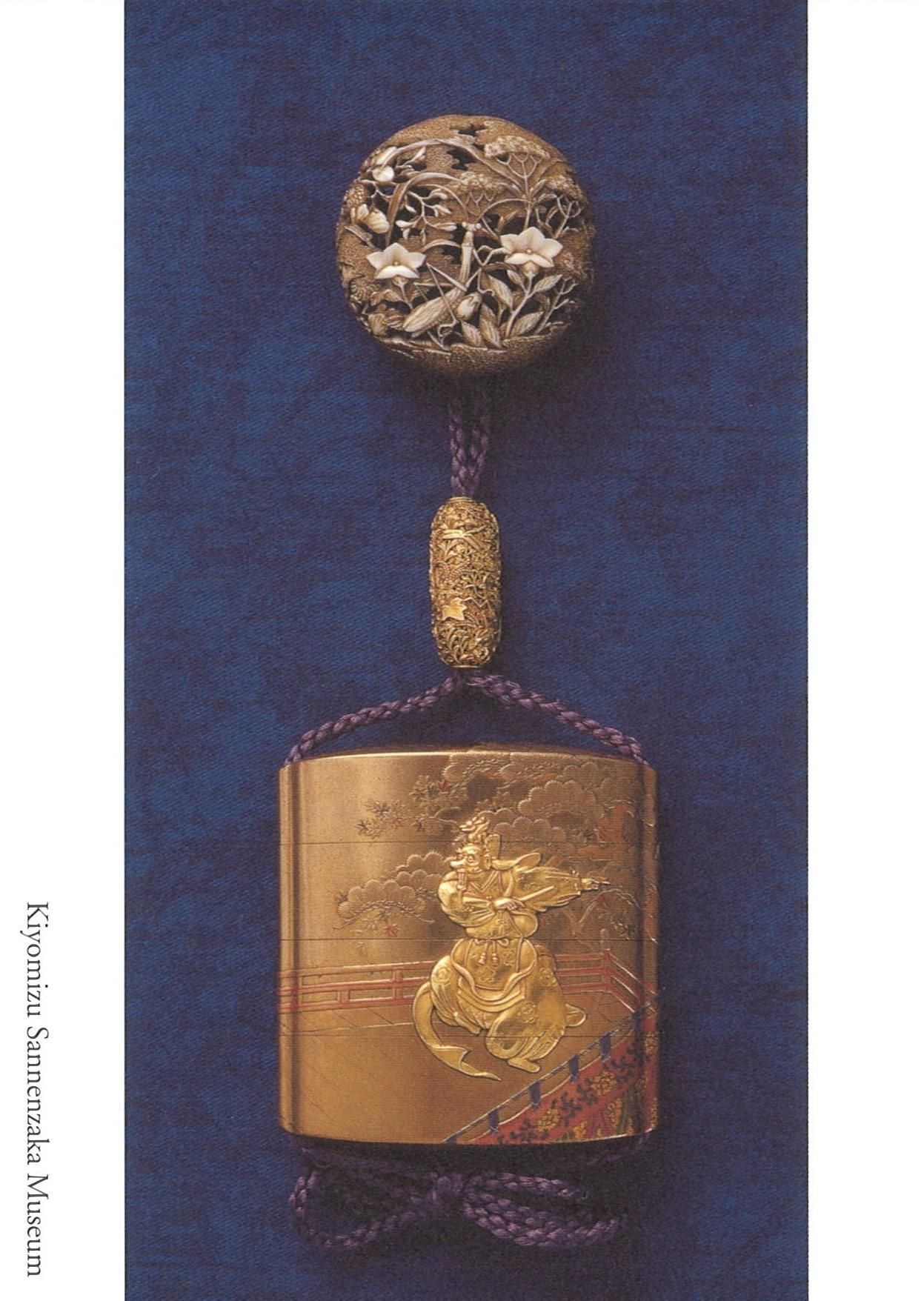 ポストカード＜蘭陵王蒔絵印籠＞梶川文龍斎 (緒締：浜野矩随