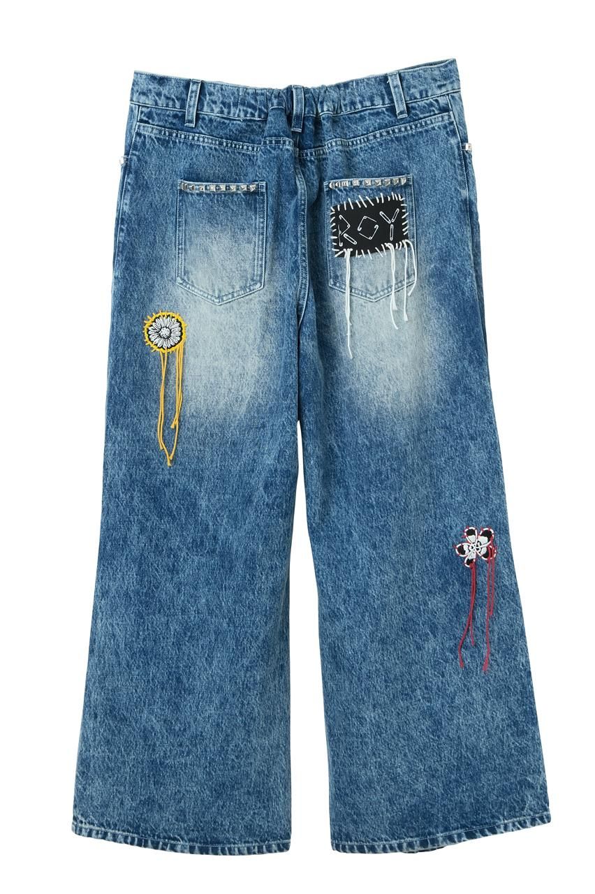 クラッシュデニムパンツ - ROY reflect overjoy