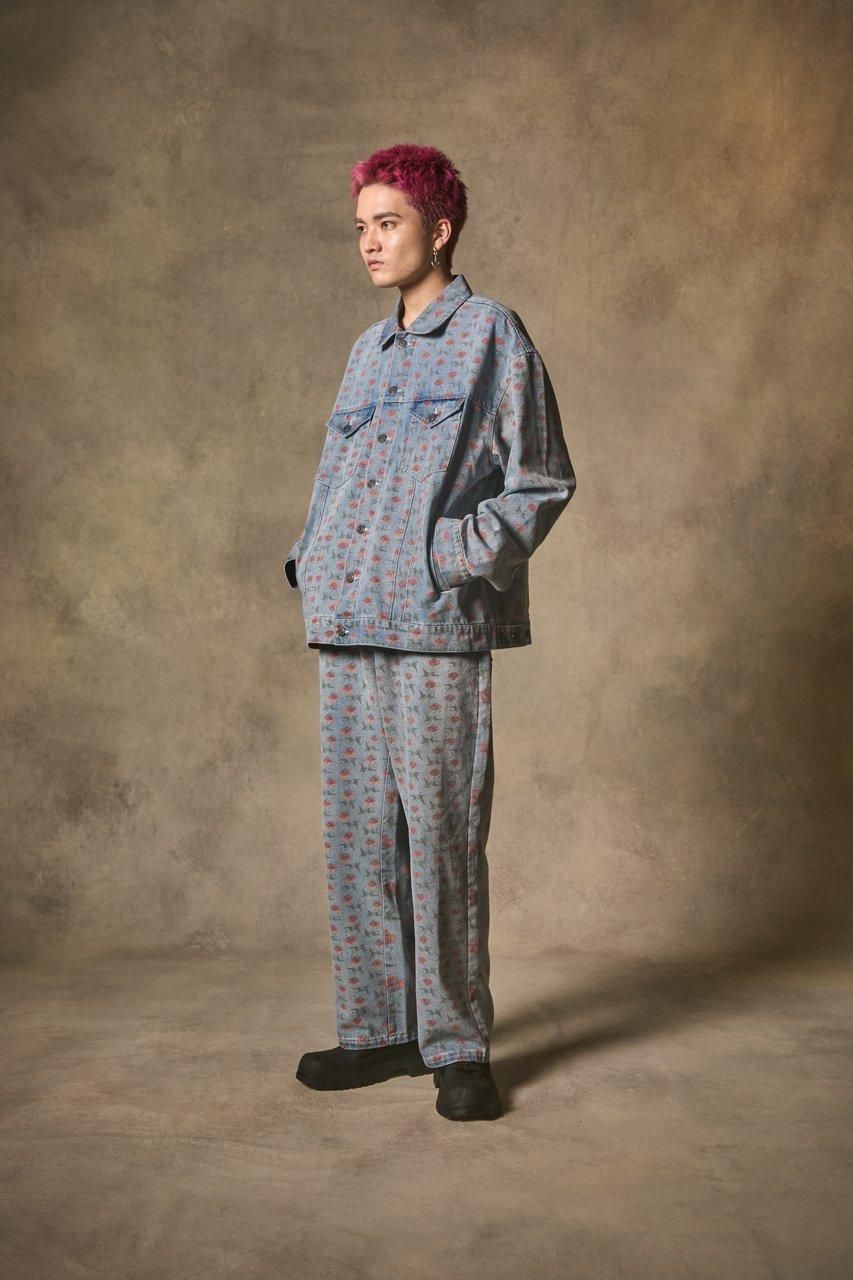 花柄デニムパンツ - ROY reflect overjoy