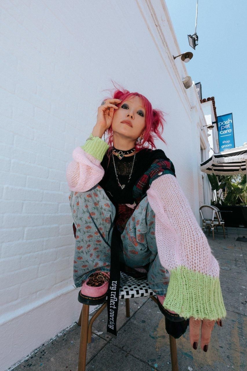 花柄デニムパンツ - ROY reflect overjoy