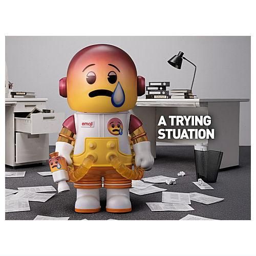 POPMART MEGA SPACE MOLLY 100%×emoji シリーズ [2.A TRYING SITUATION