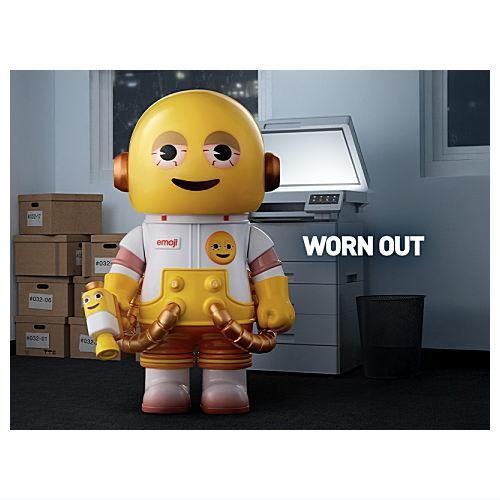 POPMART MEGA SPACE MOLLY 100%×emoji シリーズ [7.WORN OUT],POPMART