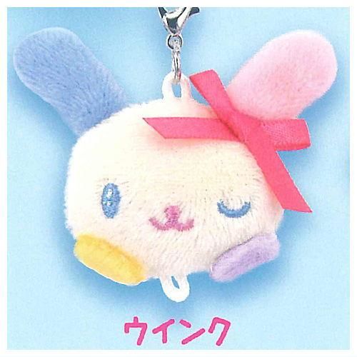 サンリオ ウサハナ ぬいぐるみチャーム [3.ウインク],夢屋
