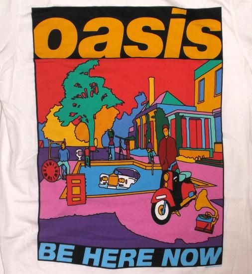 バンドTシャツ 通販 オアシス Tシャツ OASIS BE HERE NOW 正規品,公式