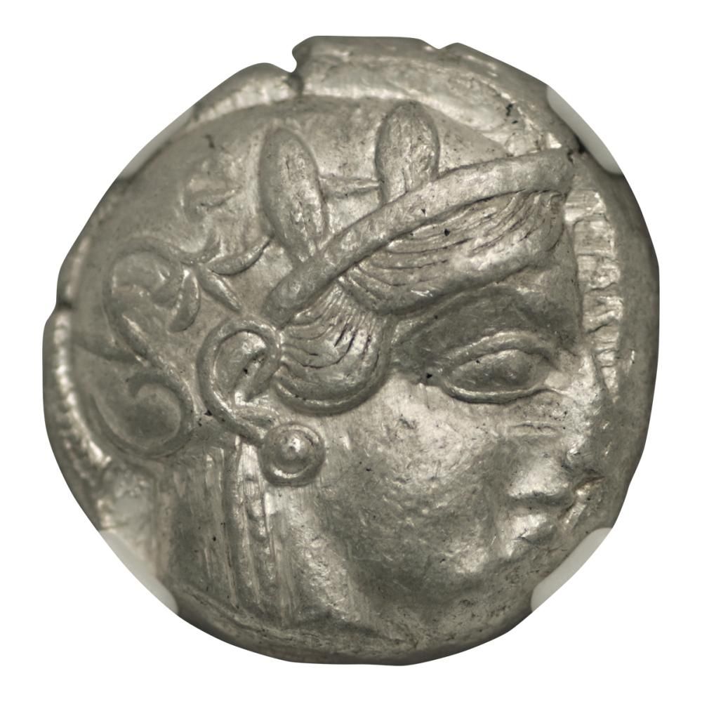 古代ギリシャふくろうテトラドラクマ銀貨 アッテカアテネ NGC:XF