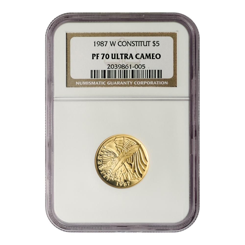 アメリカ 1987年（W） 5ドル金貨 憲法200年記念 NGC PF70 ULTRA CAMEO