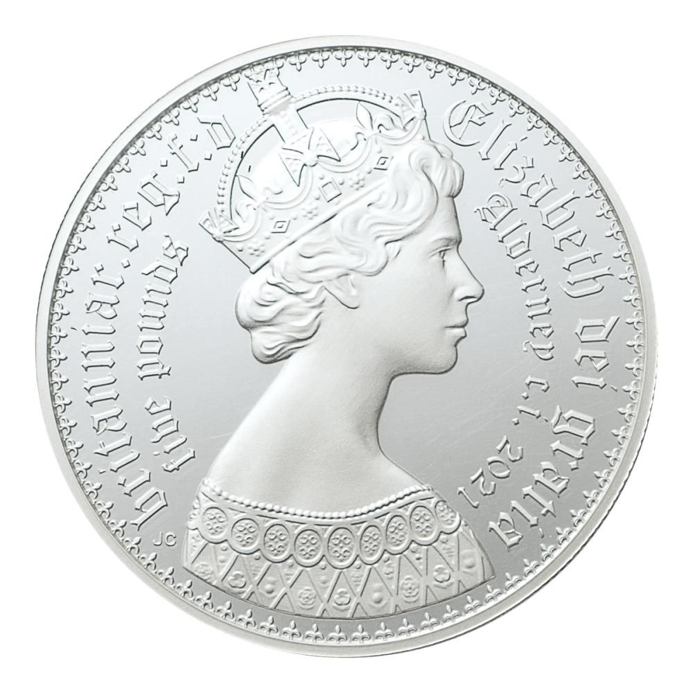 2021 PCGS イギリス PR69DCAM ファーストストライク 銀貨 £5 2021 PCGS