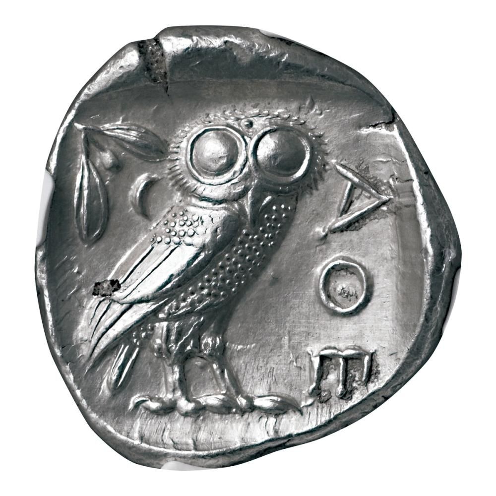 古代ギリシャ ふくろう テトラドラクマ銀貨 アッテカアテネ NGC MS