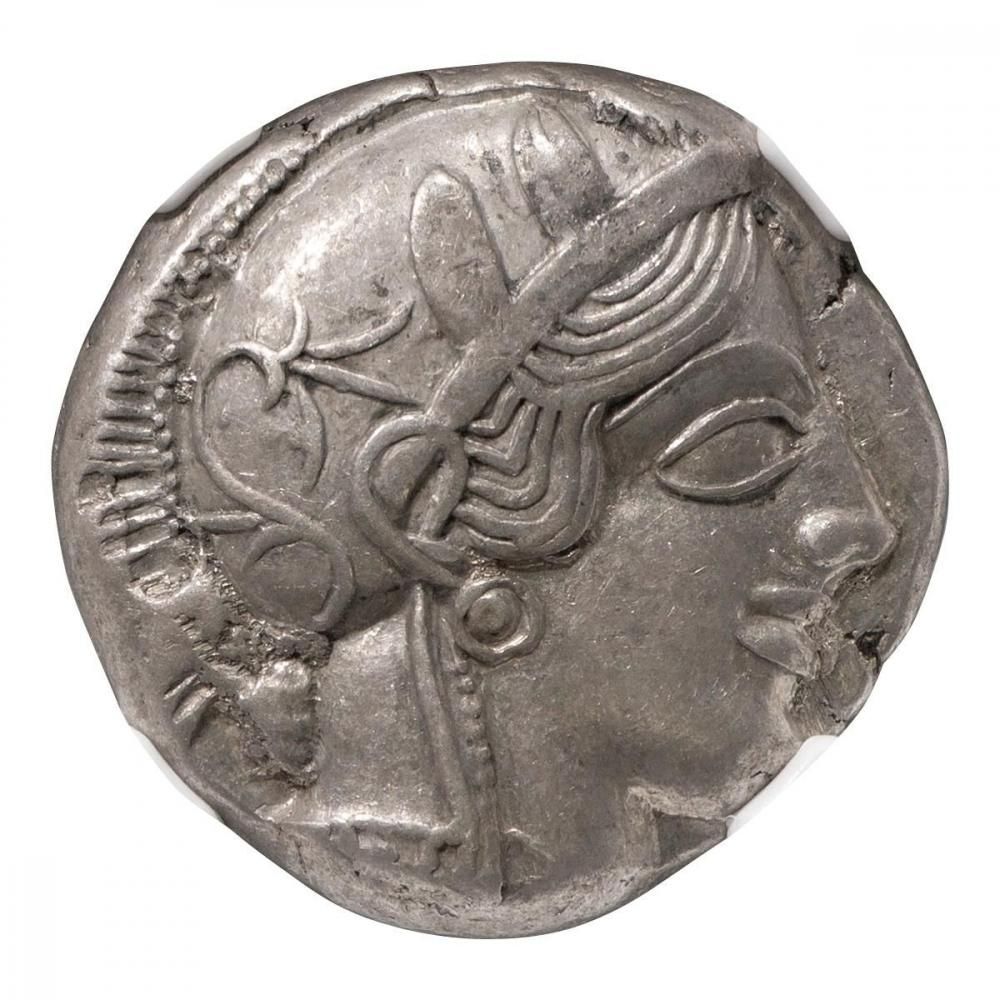 古代ギリシャ ふくろう テトラドラクマ銀貨 アッテカアテネ NGC XF 4/5