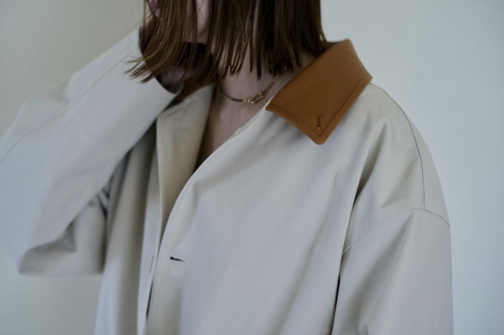 Cristaseya Oversized blouson with leather patch