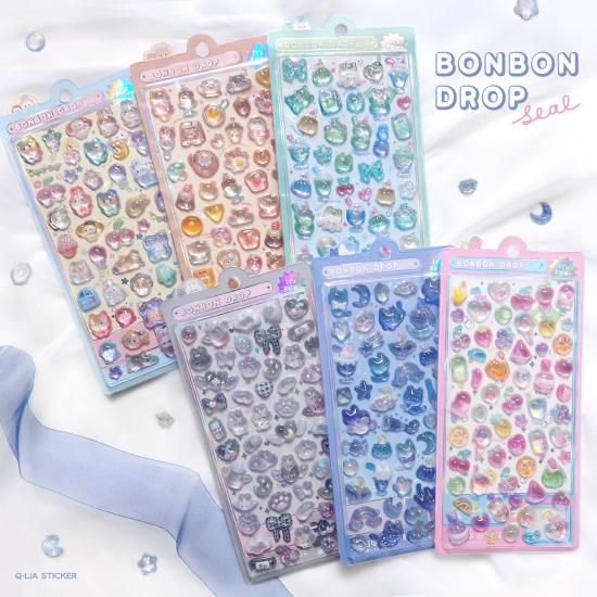 ネコポス対応】ボンボンドロップシール よるねこボンボン - クーリア