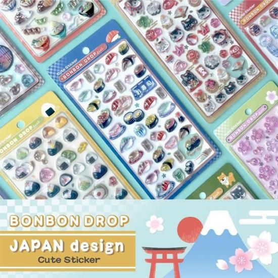 ネコポス対応】和柄・ボンボンドロップシール 東京観光 - クーリア