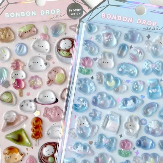 ネコポス対応】ボンボンドロップシール シャーベット ／もちもち