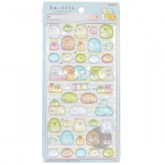 ネコポス対応】ボンボンドロップシール すみっコぐらし ブルー