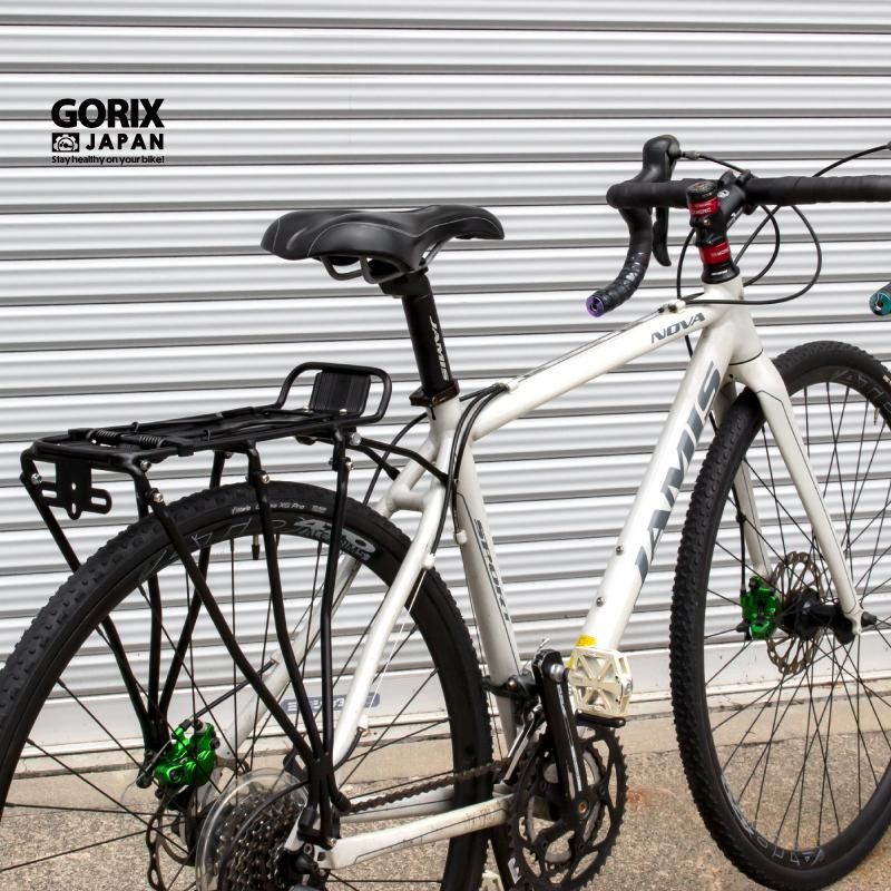 GORIX[ゴリックス] リアキャリア 荷台 自転車 バネ キャリア ディスク