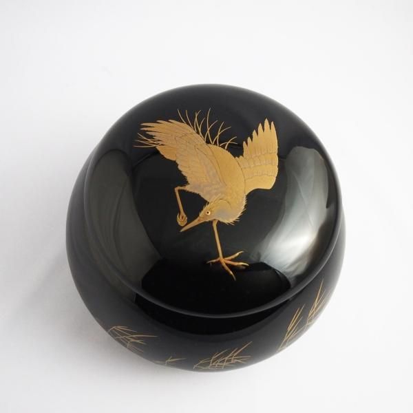 輪島塗 鷺蒔絵/烏蒔絵 碁笥セット - 【漆器の通販】漆器の能作｜1780年