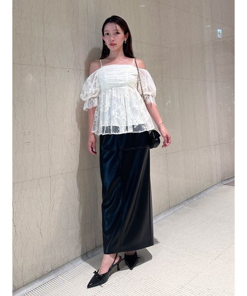 バリエオフショルレースチュニック(508434257)｜阪急百貨店公式通販