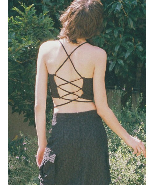 LILY BROWN Lingerie】ビスチェ / コルセット風レースアップ(505299517