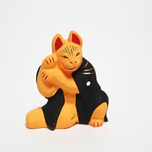 丹嘉 伏見人形 三竦み・羽織狐 - KAUNIS