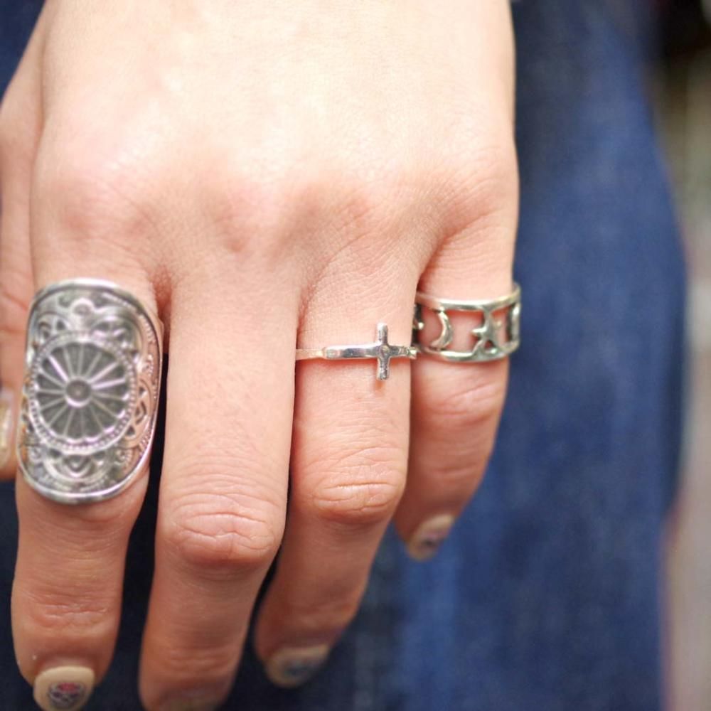 Silver925☆極細クロスリング