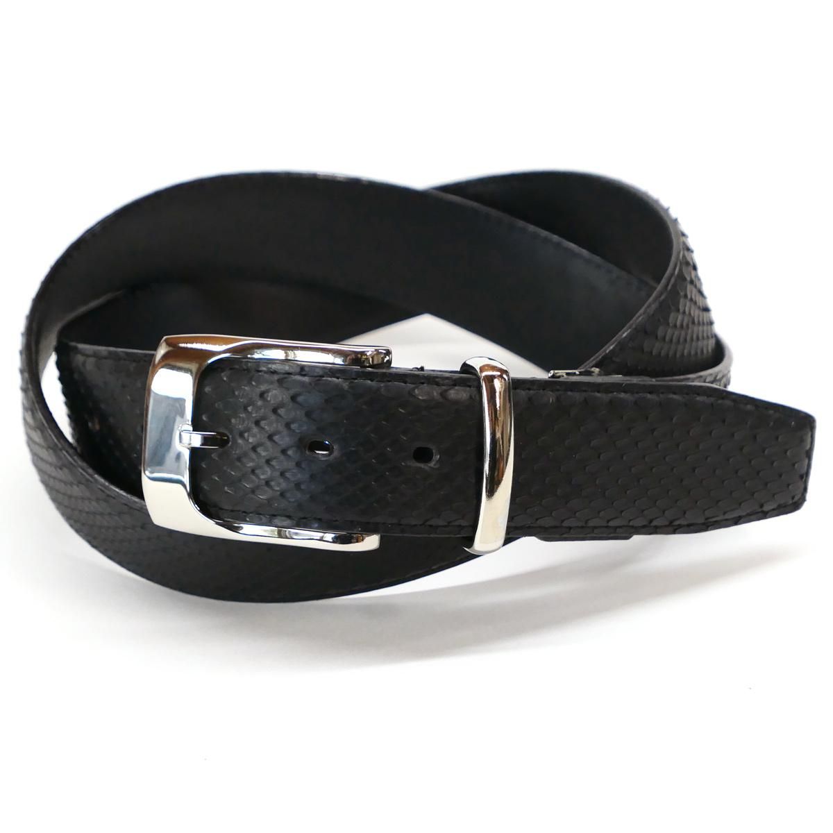 ベルト レザーベルト 本革ベルト 4cm幅 パイソン革 ヘビ革 モラレス